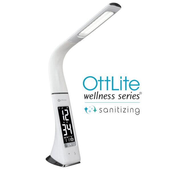 OttLite sanitizing desk lamp wellness series